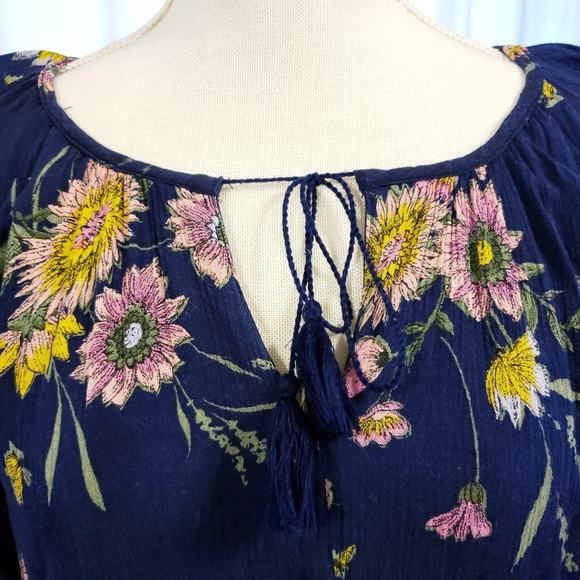 🧿 Floral Peasant Midi Dress - Picture 4 of 7